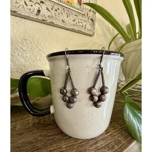 Vintage Mexico Mexican Sterling Silver Grape Cluster Earrings Set,TD-29‎